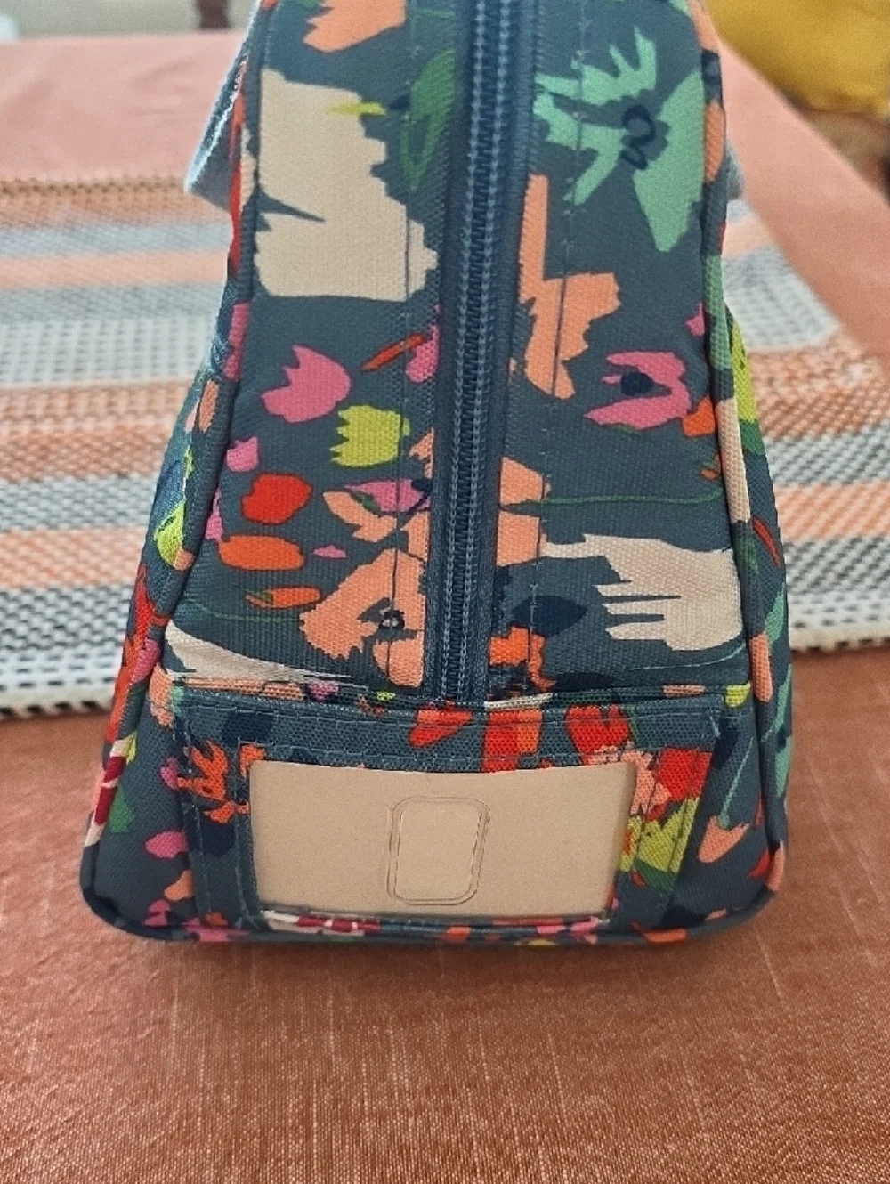 Vera Bradley Teal Floral Tote with Multi-Color Accents